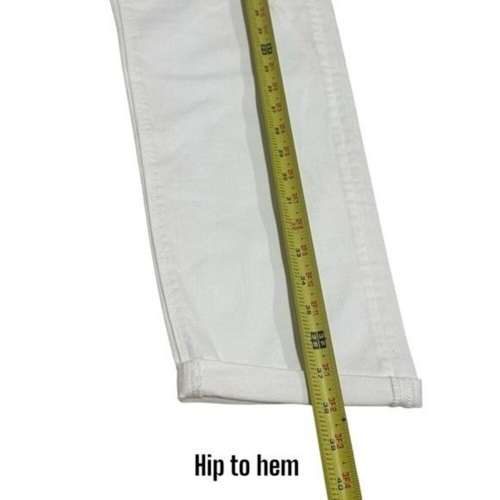 NEW American Eagle Tomgirl Super Stretch White Distressed Jeans Capsule 10 Long - Picture 10 of 10